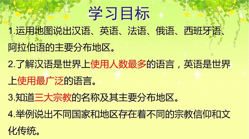 4.2世界的語言和宗教-2022-2023學(xué)年七年級(jí)上冊同步優(yōu)質(zhì)課件（人教版）.pptx第2頁