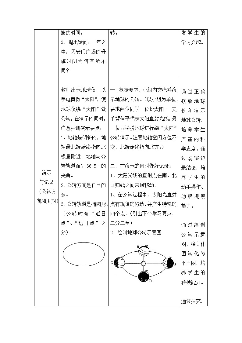 商務(wù)星球版地理七年級(jí)上第一章《地球的公轉(zhuǎn)》問(wèn)題探究型教案1第2頁(yè)