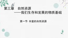 初中地理晋教版八年级上册 3.1 丰富的自然资源 同步课件