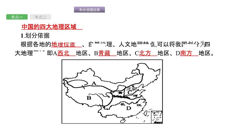 中考地理復(fù)習(xí)中考地理考前考點(diǎn)梳理第17講 中國(guó)的地理差異 (共45張PPT)第3頁(yè)