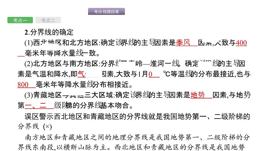 中考地理復(fù)習(xí)中考地理考前考點(diǎn)梳理第17講 中國(guó)的地理差異 (共45張PPT)第4頁(yè)