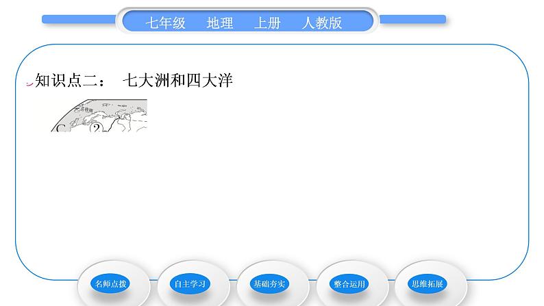 人教版七年级地理上第二章陆地和海洋第一节 大洲和大洋习题课件第7页