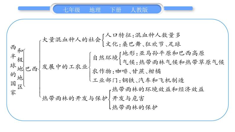 人教版七年级地理下第九、十章 复习与提升习题课件03