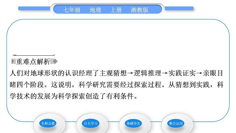 湘教版七年级地理上第二章地球的面貌第一节认识地球第1课时地球的形状 地球有多大 地球仪习题课件第2页