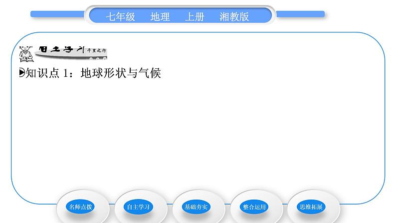湘教版七年级地理上第四章世界的气候第三节影响气候的主要因素第1课时地球形状与气候 地球运动与气候习题课件第6页