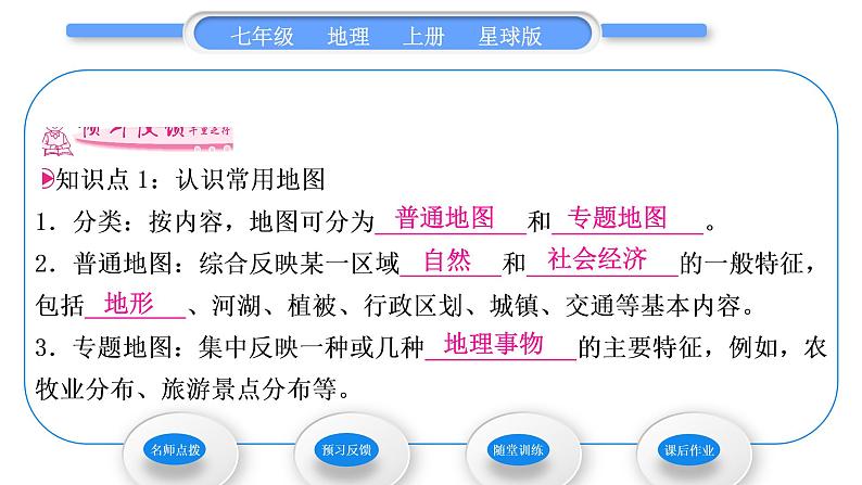 商务星球版七年级地理上第二章地图第三节地图的应用习题课件第6页