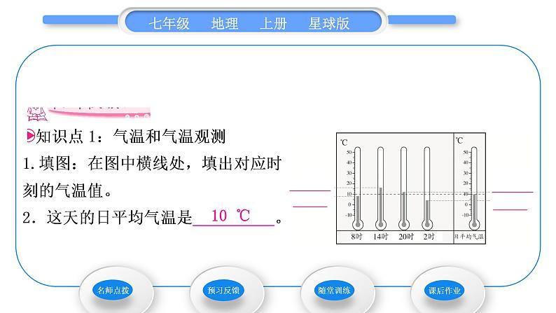 商务星球版七年级地理上第四章天气与气候第二节气温的变化与差异习题课件07