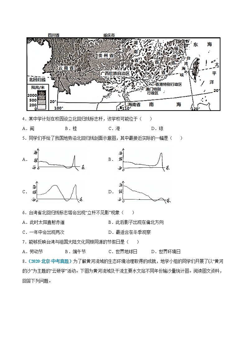 (七)中国的自然环境(原卷版)第3页
