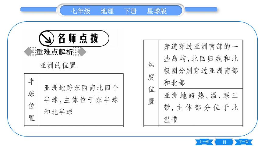 商務(wù)星球版七年級地理下第6章亞洲6.1《世界第一大洲》習(xí)題課件第2頁