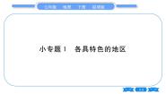 初中地理商务星球版七年级下册第七章 各具特色的地区综合与测试习题ppt课件