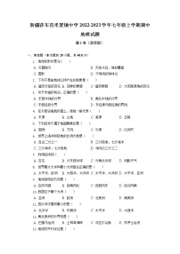 新疆莎车县米夏镇中学2022-2023学年七年级上学期期中地理试题（含答案）