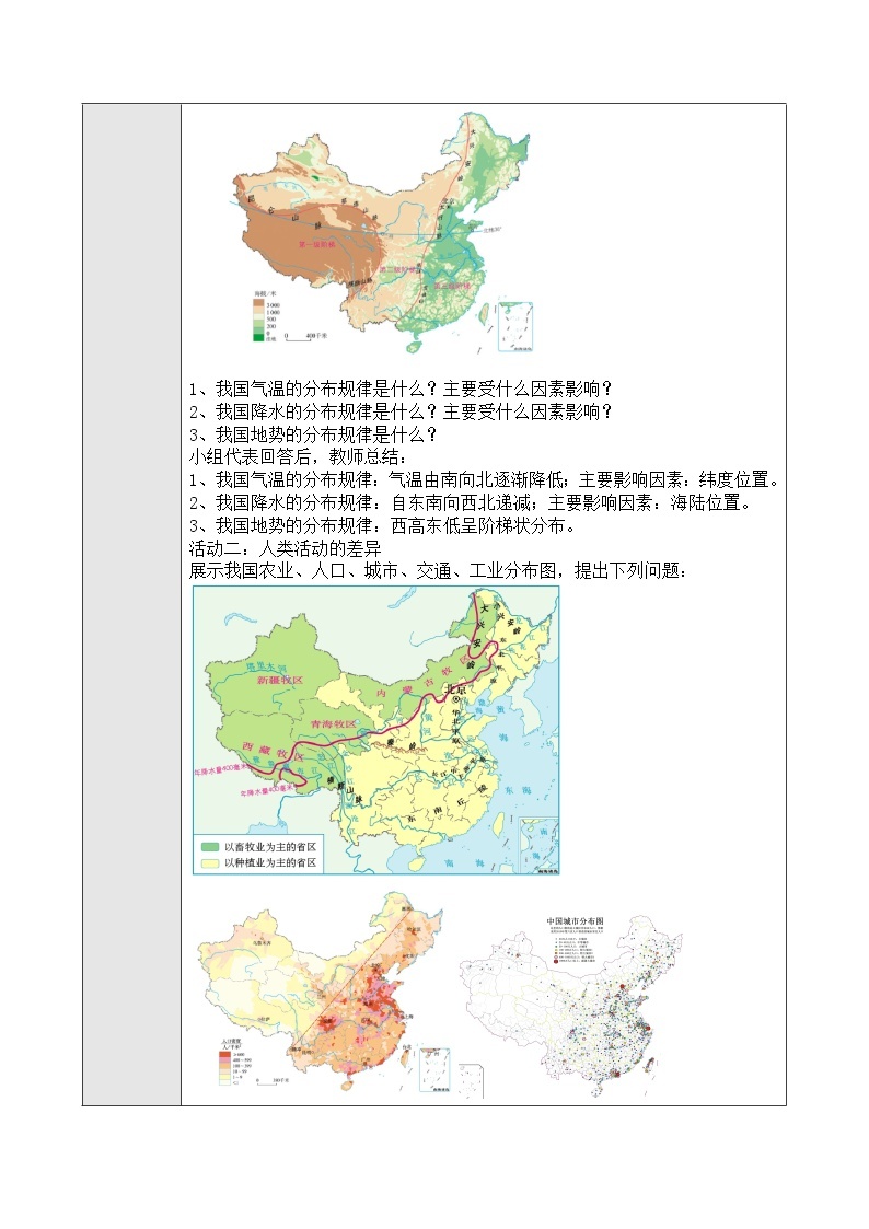 5《中国的地理差异》课件PPT（图片版）+教案+同步训练+导学案02