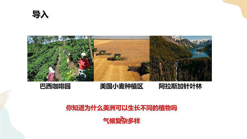 湘教七下6.3美洲2课时 课件第4页