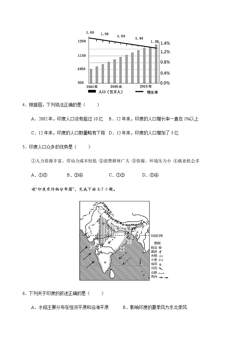7.3 印度(同步训练)-七年级下学期同步精品课件(人教版)02