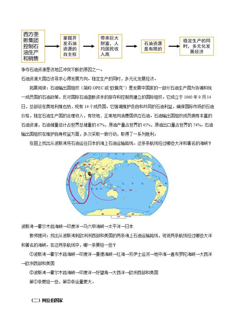 湘教版地理七年级下册 7.3.2 西亚 课件+教案02