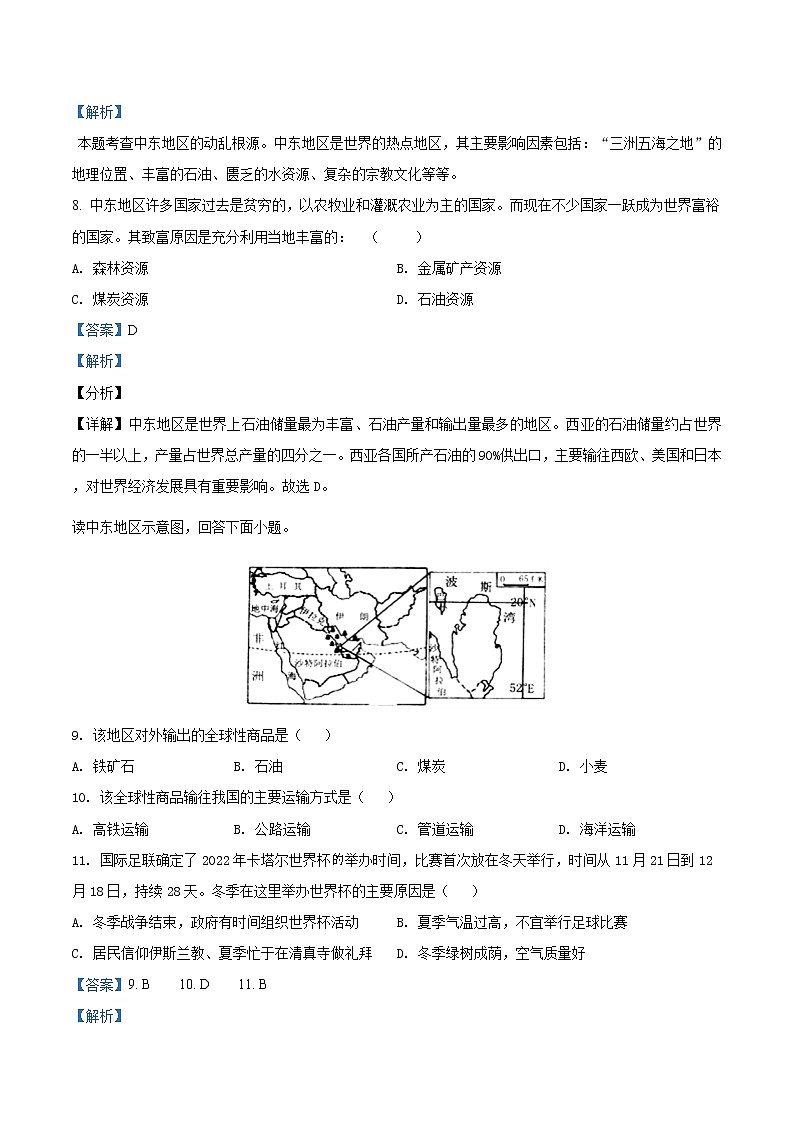 湘教版地理七下:7.3《西亚》(课件+教案+复习提纲+同步练习)03
