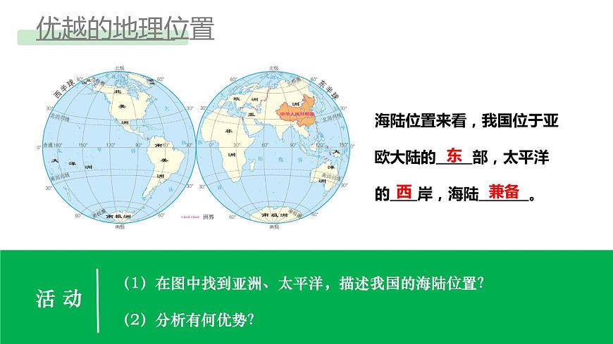1.1.1疆域——地理位置-八年級(jí)上冊(cè)同步優(yōu)質(zhì)課件(人教版)第8頁(yè)