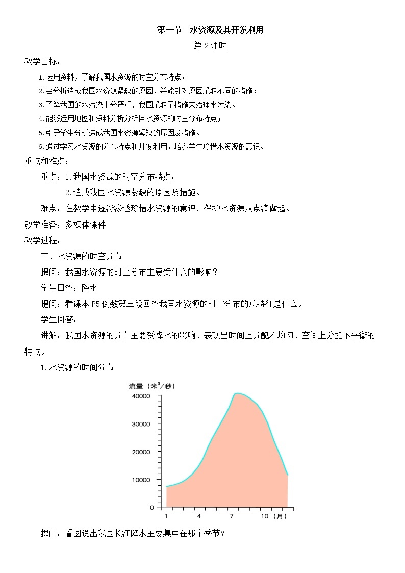 中图版地理七下第4章第一节 《水资源及其开发利用》 第2课时（课件+教案）01