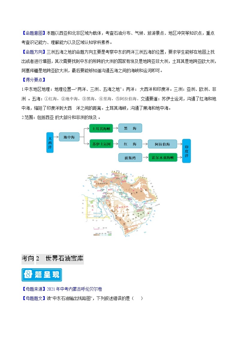 专题12 中东-备战2023年中考地理（全国通用）02