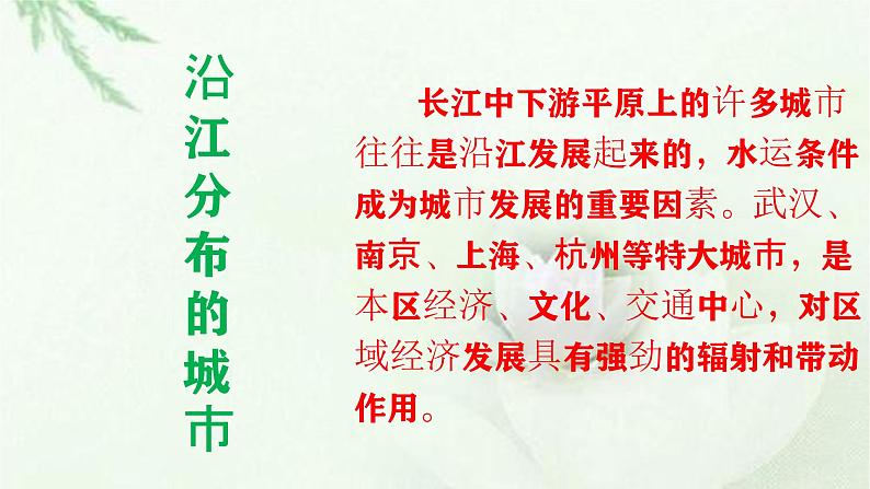 商务星球版地理八年级下册 第七章 南方地区 第二节 长江中下游平原 第2课时 城市分布,工业及长江的保护 课件第2页
