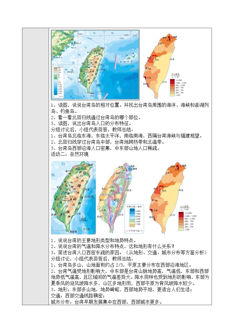 7.4 台湾 课件+教案+学案+同步训练（含解析）人教版八年级地理下册02