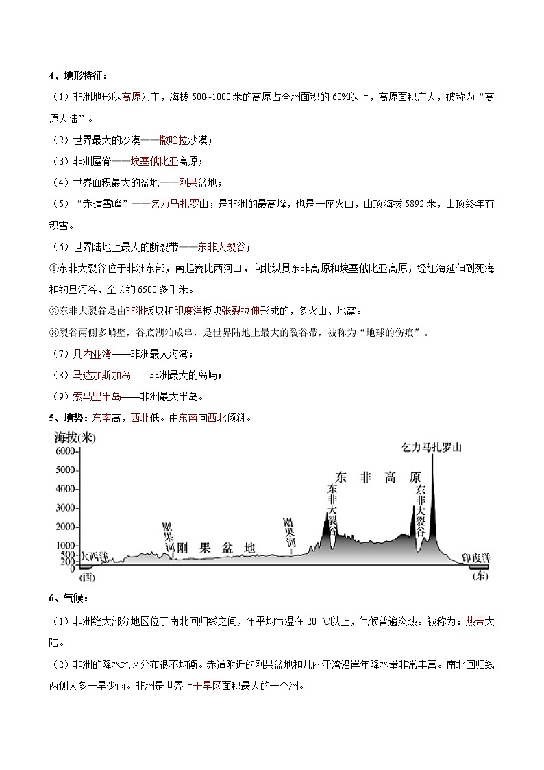 专题09 非洲和美洲(晨读晚默)-备战2023年中考地理一轮复习考点帮(全国通用)02