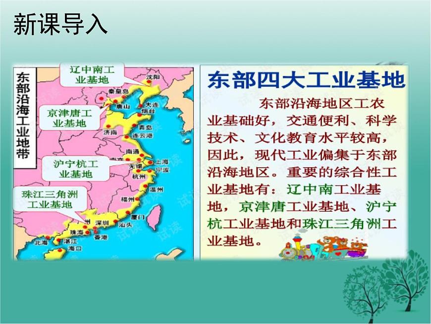 滬教版地理七年級下冊 祖國篇（下）2.3東部與中部地區(qū)工業(yè)的差異 課件第3頁