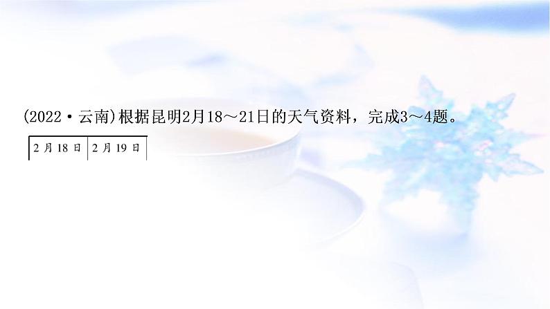 星球版中考地理复习第四章天气与气候第1课时天气气温和降水的变化与差异作业课件04