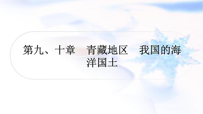 星球版中考地理复习第九、十章青藏地区我国的海洋国土作业课件第1页