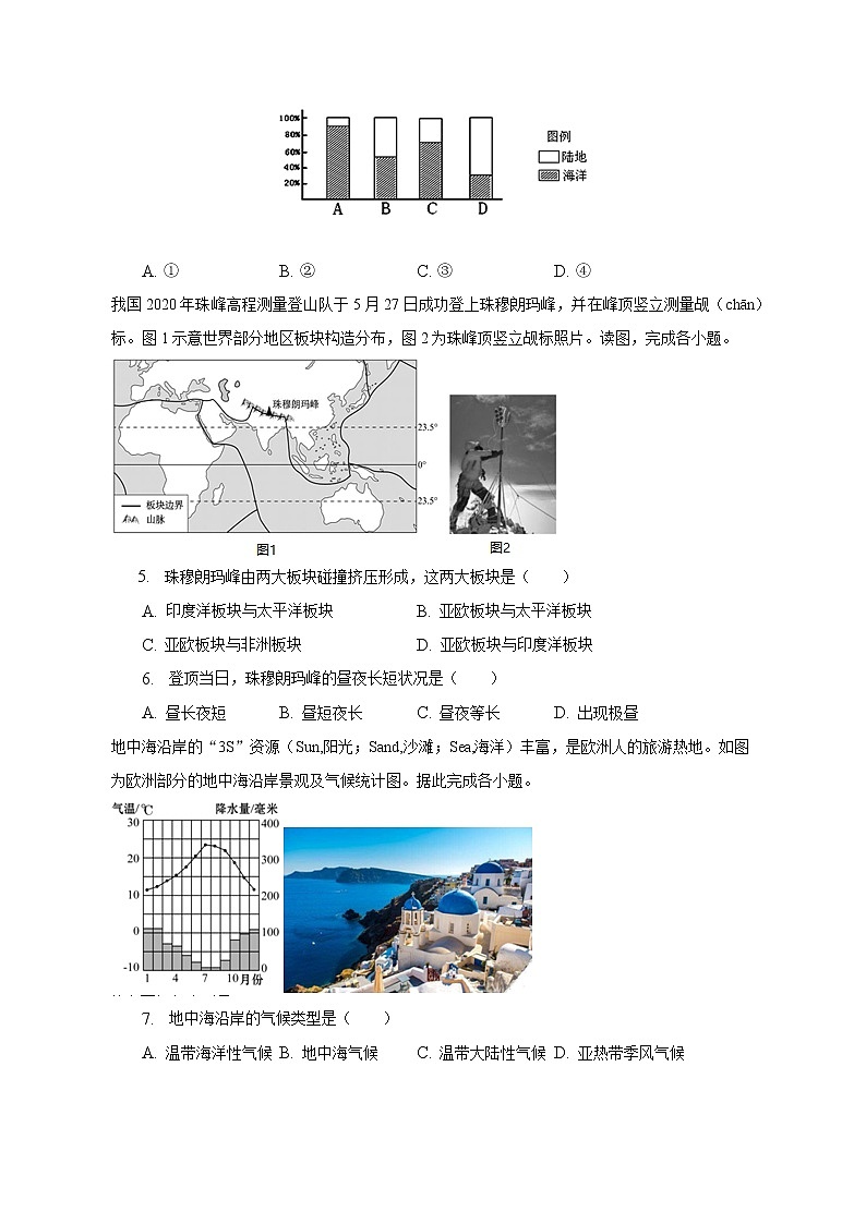 2022-2023学年湖南省岳阳市华容县七年级(上)期末地理试卷(含解析)第2页