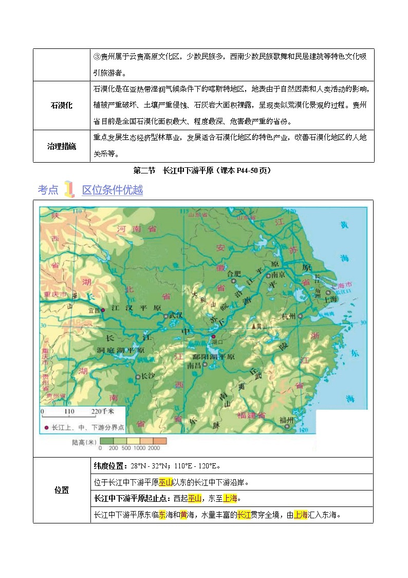第七章 南方地区(考点梳理学案)——2022-2023学年八年级下册地理单元复习训练(商务星球版)(解析版)第3页