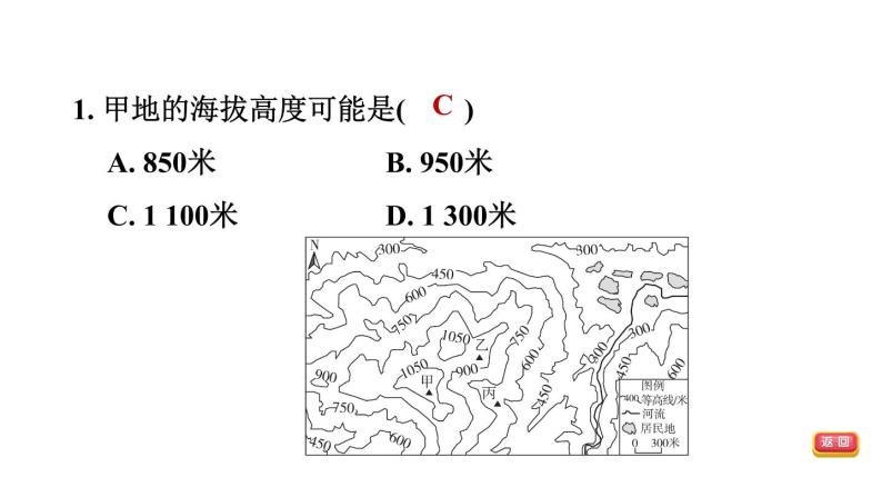 中考地理复习基础梳理练第4课时地形图的判读课件04