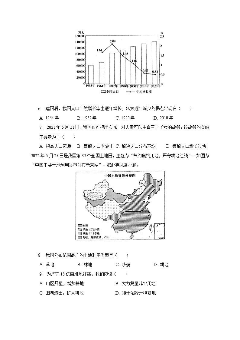 2022-2023學(xué)年江蘇省南通市海門市八年級（上）期末地理試卷（含解析）第3頁