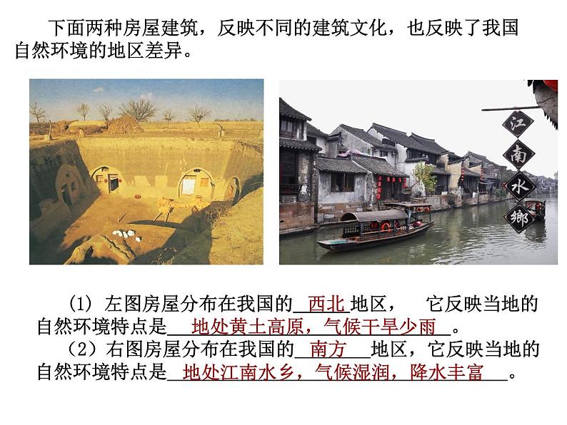 中图版地理七年级下册 第五章 第一节自然环境对民居、服饰和饮食的影响 课件第8页