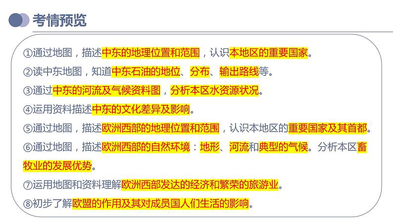 专题11 中东(西亚)和欧洲西部(复习课件)-备战2023年中考地理一轮复习考点帮(全国通用)第3页