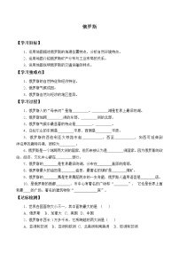 人教版 (新课标)七年级下册第四节 俄罗斯学案设计