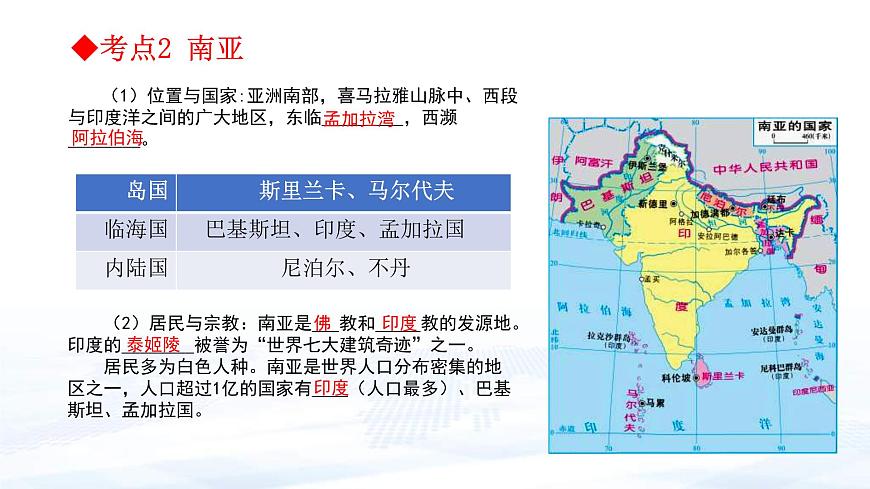 中考地理一輪復(fù)習(xí)課件專題12.2 了解地區(qū)：東南亞與南亞(含答案)第8頁(yè)