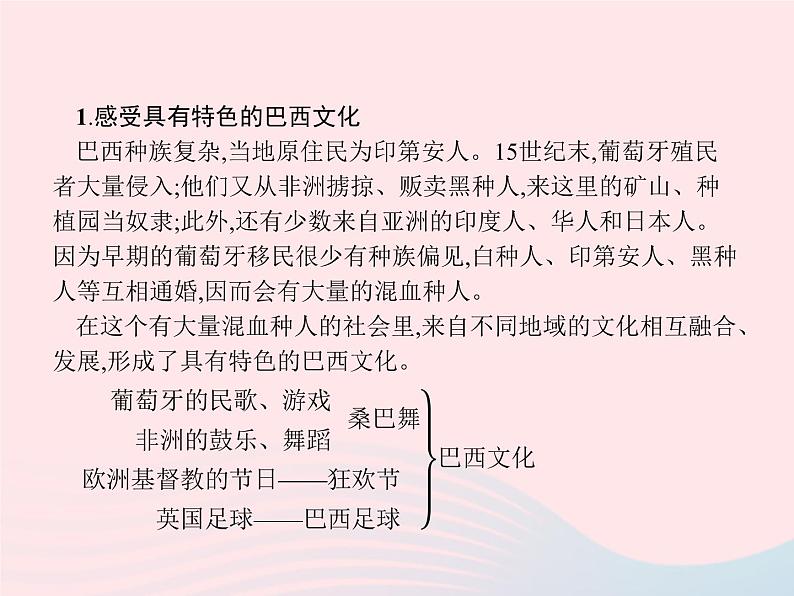 2023七年级地理下册 第九章 西半球的国家 第2节 巴西第1课时大量混血种人的社会发展中的工农业 新人教版课件PPT第5页