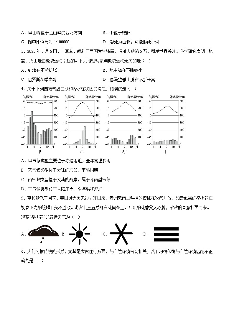 2023年中考地理押题卷02(吉林卷)(A4考试版)第2页