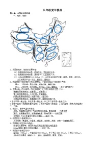 【期末复习】湘教版地理八年级上册单元知识梳理：第二章 中国的自然环境