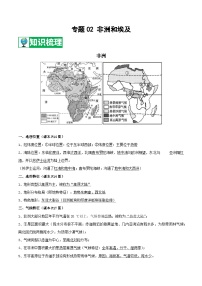 【期末知识梳理】2020-2021学年湘教版七年级地理下学期期末-专题02《非洲和埃及》复习学案