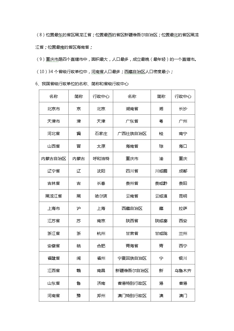 初中地理知识点总结03