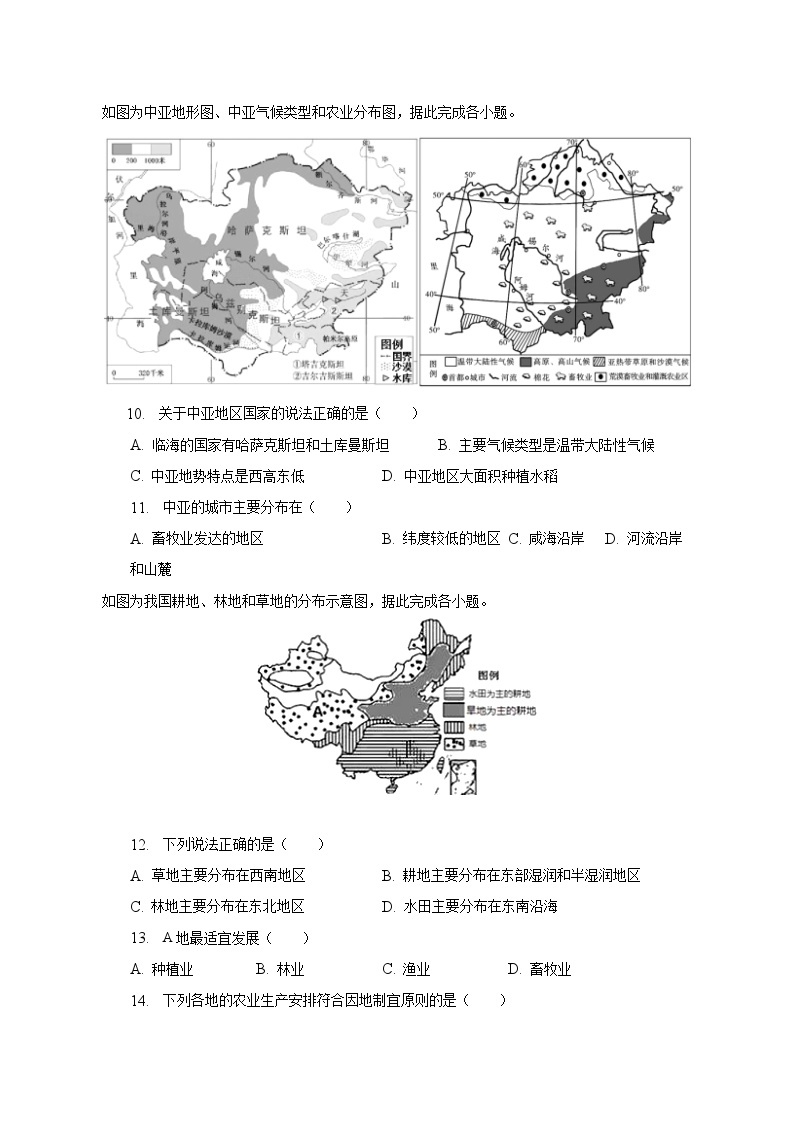 2023年吉林省长春市汽开区中考地理模拟试卷（一）(含解析 )03
