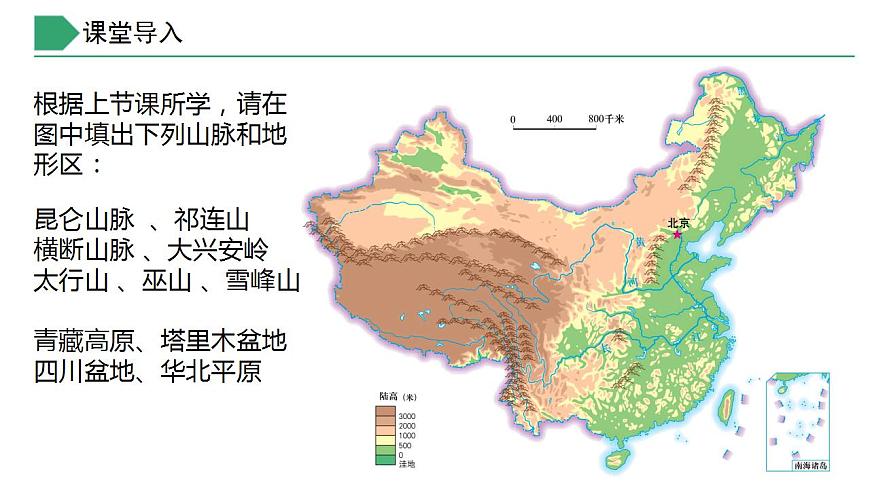 【核心素養(yǎng)】湘教版初中地理 八年級上冊 2.1中國的地形（第3課時）課件第2頁