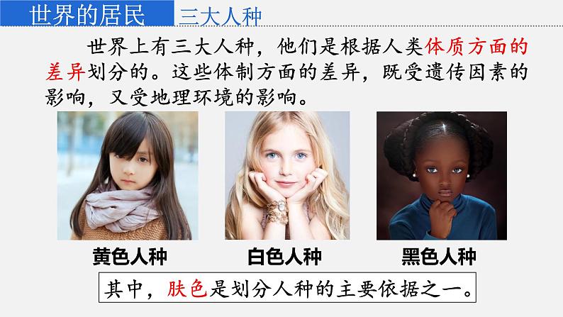 5.2 世界的人种、语言和宗教 课件 2023-2024学年商务星球版地理七年级上册第3页