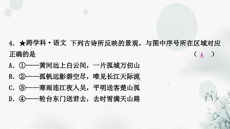 星球版中考地理复习八年级下册第五章中国四大地理区域划分作业课件第7页