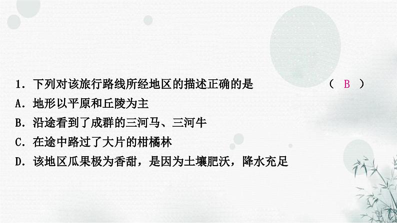 星球版中考地理复习八年级下册第八章西北地区作业课件第3页