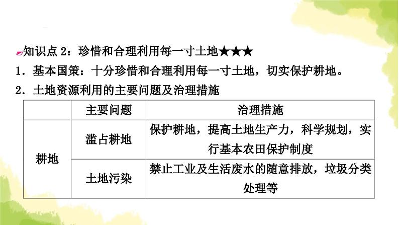 星球版中考地理复习八年级上册第三章中国的自然资源教学课件第7页