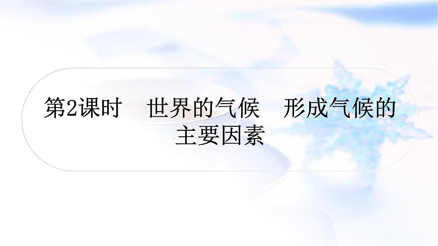中考地理復(fù)習(xí)世界地理第四章天氣與氣候第2課時(shí)世界的氣候形成氣候的主要因素教學(xué)課件第1頁