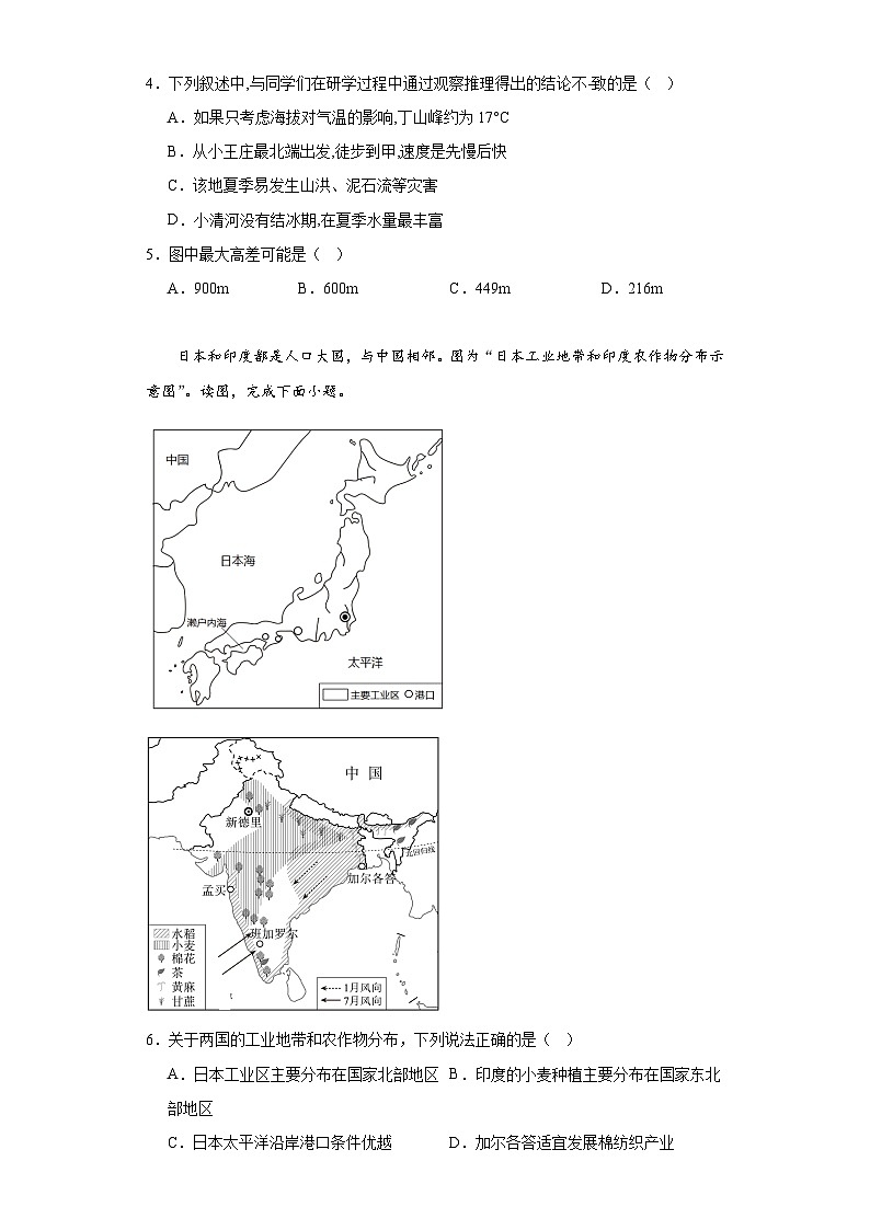 2023年河南省方城县七校联合体中考一模地理试题(含解析)02